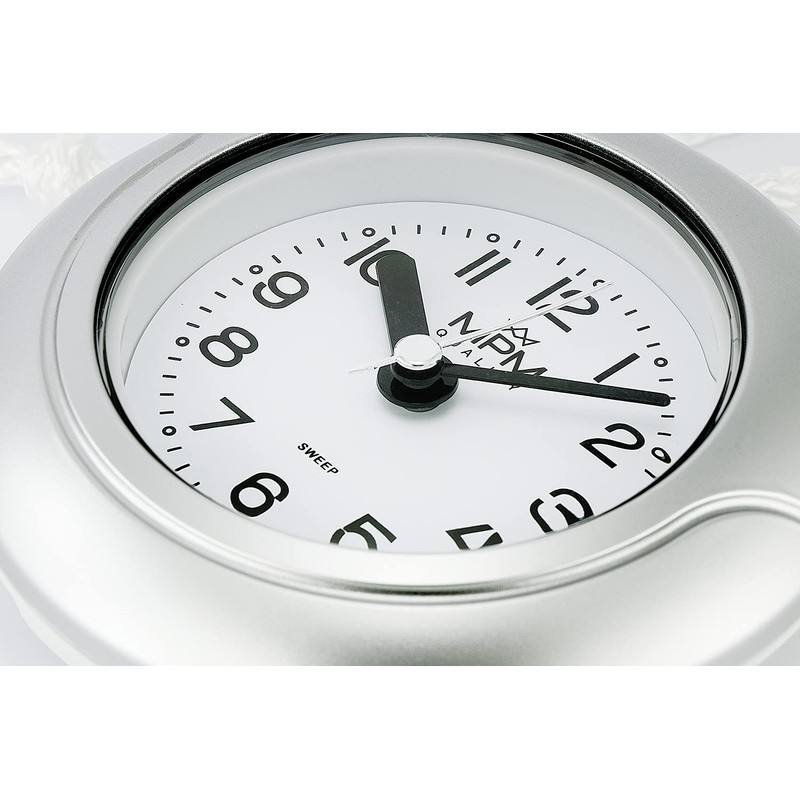 MPM Quality Design Plastic Bathroom Clock, Quartz Movement Sweep, 3-5