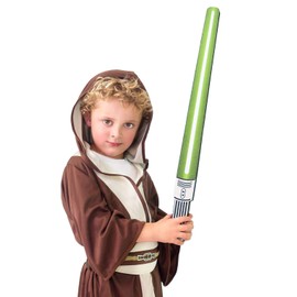 Little Adventures Galactic Warrior Hooded Robe with Belt (Galactic Hero (Brown), Large Age 5-7) - Machine Washable Child Pretend Play and Party Dress-Up