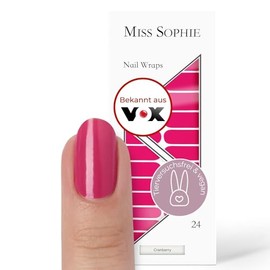 Original Miss Sophie Nagelfolien Cranberry I 24 ultra-d√ºnne Nagellack-Streifen einfarbig I F√ºr Finger- & Fu√ün√§gel I H√§lt auf Natur- sowie lackierten, Acryl-, Gel- & Shellac-N√§geln