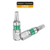 sourcing map 2pcs Star Screwdriver Bit TS20 1/4" Hex Shank