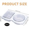 Pack of 20 Reusable Snack Pack Containers, Double Compartment Snack