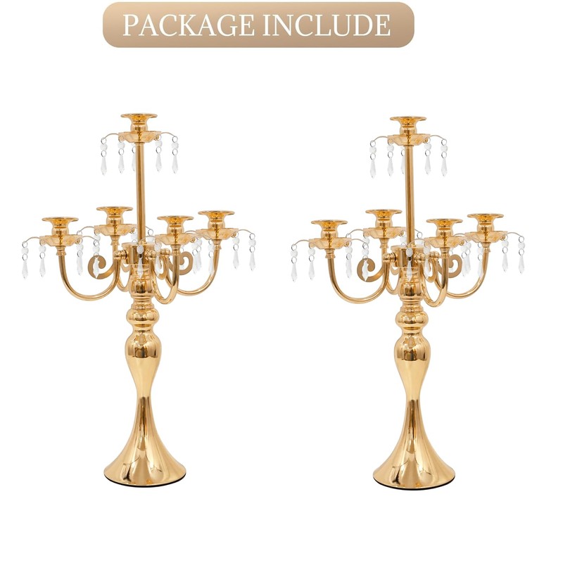 Candelabras Centerpieces for Tables, 20" Tall Candlestick Holder for Taper