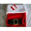 Holiday Time Red Plush Santa Belt Buckle Christmas Stocking Holiday