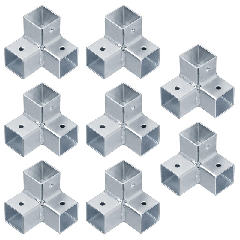 YIDU69Q 8 Pcs 1" Square Tubing Connector, 3 Way Square