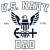 CafePress U.S. Navy Dad Blue and White Rectangle Bumper Sticker