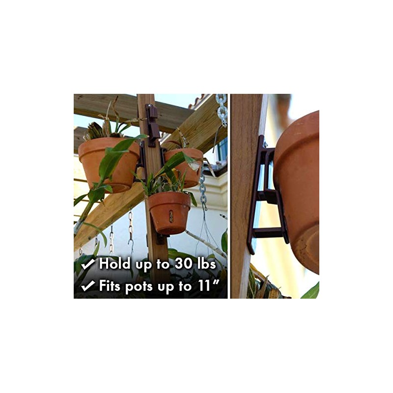 Pot Latch Hangers (3-pack) Brown