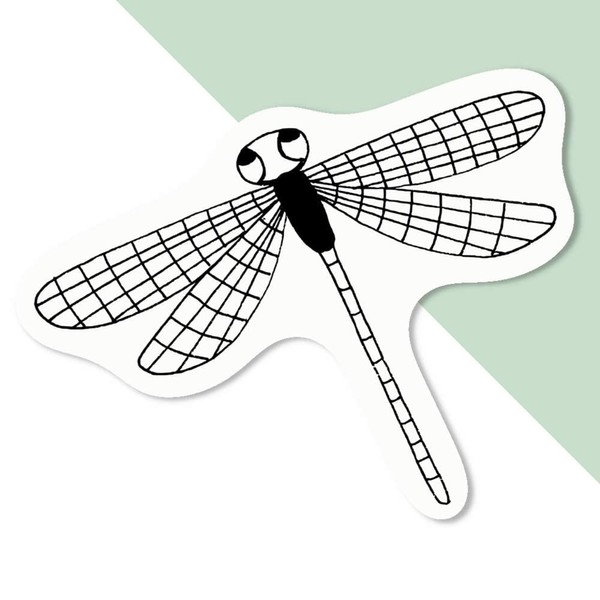 Azeeda 4 x 'Dragonfly' White Premium Vinyl Decal Stickers –