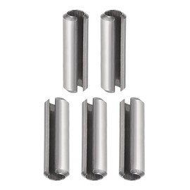 DTGN 8mmx60mm(DXL) Slotted Spring Pin - 5Pack - Good for Home Machine Fastener - 304 Stainless Steel Spring Dowel Tension Roll Pin - Silver