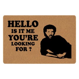 Funny Doormat - Front Door Mat, Entryway Welcome Mat, Brown, 23.7 x 15.7 inch (Is It Me You're Looking For)