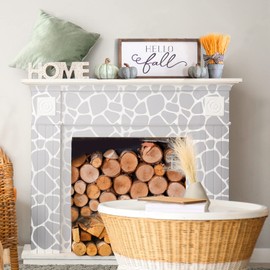 GSS Designs Stone Stencils for Painting on Wood Wall Canvas Floor Crafts Stone Wall Stencil 12x12 Inches Reusable DIY Art Craft Stencils for Background