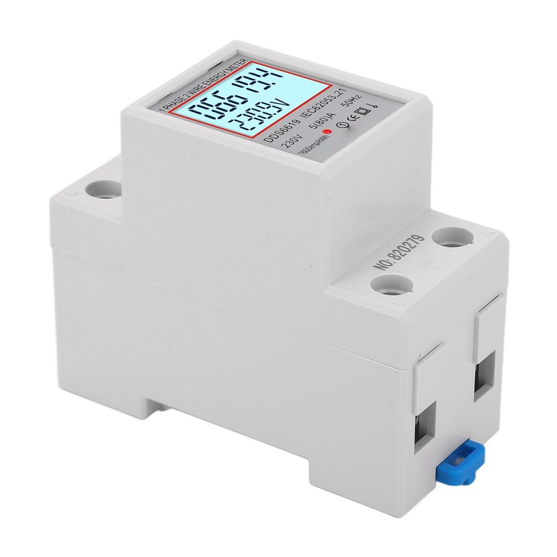 LCD Digital Electricity Meter Single Phase 2 Pin DIN Rail