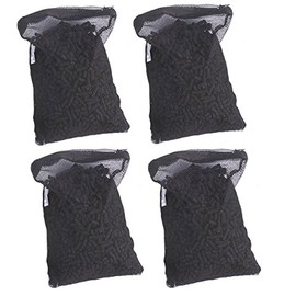 CNZ Media Filter Bags Activated Carbon Charcoal Aquarium Fish Tank Pond Canister Filter, 4 lb., Black (CNZ_C4PK)