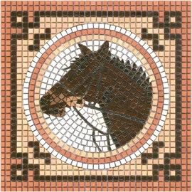DIY Mosaic Art Kit 7'' Square, 20x20cm, Horse