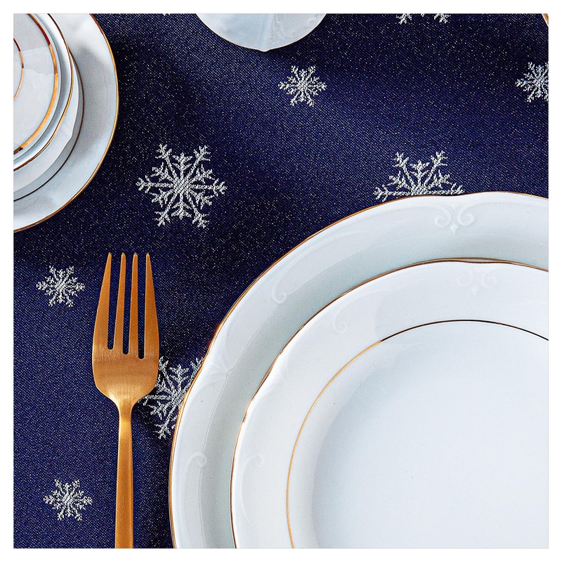 StoffTex Christmas Tablecloth, Table Linen, Durable Scratch-Resistant, Festive Table Decoration,