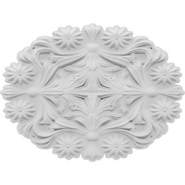 Ekena Millwork ROSC070X052ALTUF 7" W x 5 1/4" H x 1/2" P Extra Large Altamont Rosette, White
