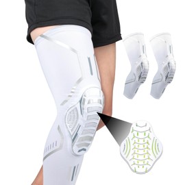 2 Piezas Rodilleras Basquetbol con Almohadilla Eva, Rodilleras Deportivas de Compresión para Mujeres y Hombres, Antideslizante Elástica Transpirable, para Fútbol, Béisbol, Voleibol, Ciclismo, Mtb, Gym