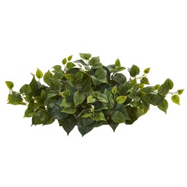 Nearly Natural 31in. Philodendron Artificial Ledge Silk Plants, Green