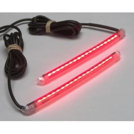 Chrome Glow 4005-1SBK-C Sidefires Motorcycle Saddlebag LED Taillight Kit - Can be used as Brake or Turn - Clear Lens