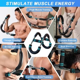Twister Arm, 40-100 lbs Adjustable Chest Exerciser, Strong Forearm Trainer, Shoulder Muscle Training Equipment, Portable Spring Resistance, Detachable Design.