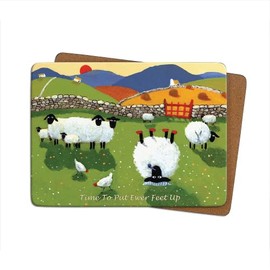 Thomas Joseph Time TO Put Ewer Feet Up Table Mat Sheep Gift