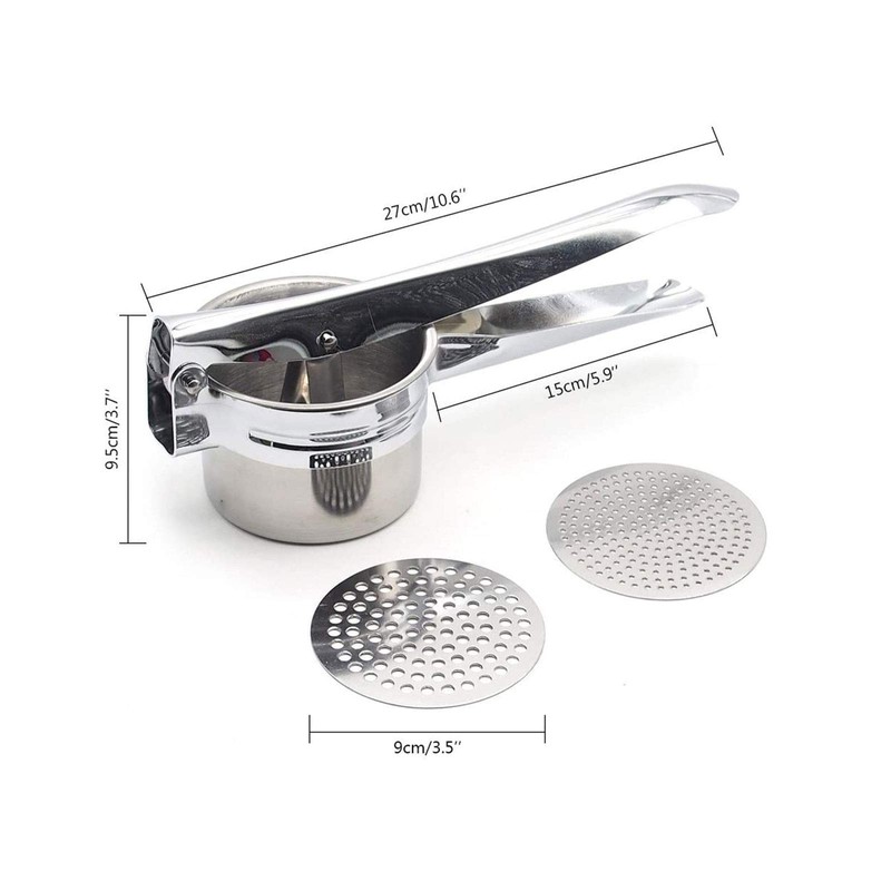 1pc Premium 430 Stainless Steel Squeezer Lemon Potato Ergonomic Vegetable