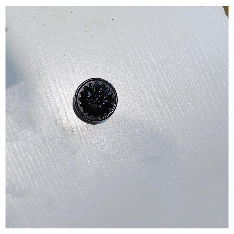 binifiMux 6-Pack Black Vintage Flower Cabinet Drawer Pulls Knobs, Flower