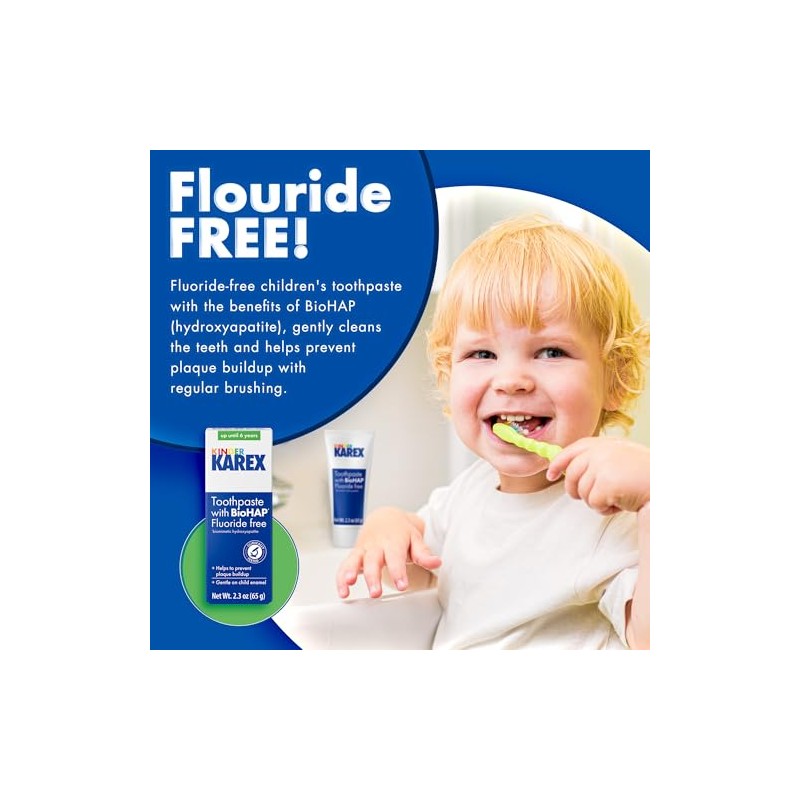 Kinder Karex Hydroxyapatite Kids Toddler Toothpaste I Fluoride Free I
