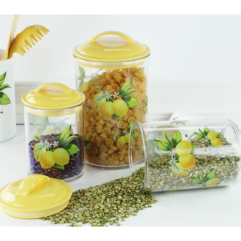 Reston Lloyd Calypso Basics Assorted Sizes Air-Tight Acrylic Storage Canisters