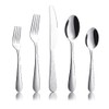 HOMECHEN 20-Piece Hammered Stainless Steel Flatware Set - Food-Grade Silverware