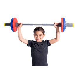 WOD Toys® Barbell Mini - Adjustable Barbell Toy Weight Set for Kids Fitness, Weightlifting and Power lifting - Safe, Durable Kids Gym Workout and Exercise Equipment for Toddlers and Children