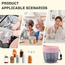 Organizador Pastilla Dispensador Pastillas Semanal Portátil Compartimentos Opcional Antimezcla Apertura Amplia Incluye Hojas Etiquetas Viaje Uso