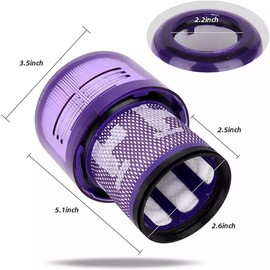 2-Pack Rear HEPA Filter fits Dyson V11 – Post-Motor Replacement, Part 969082-01, Washable SV14 Torque & Animal