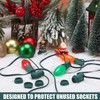 Threlaco 50 Pcs Christmas Light Socket Safety Cap Plugs for