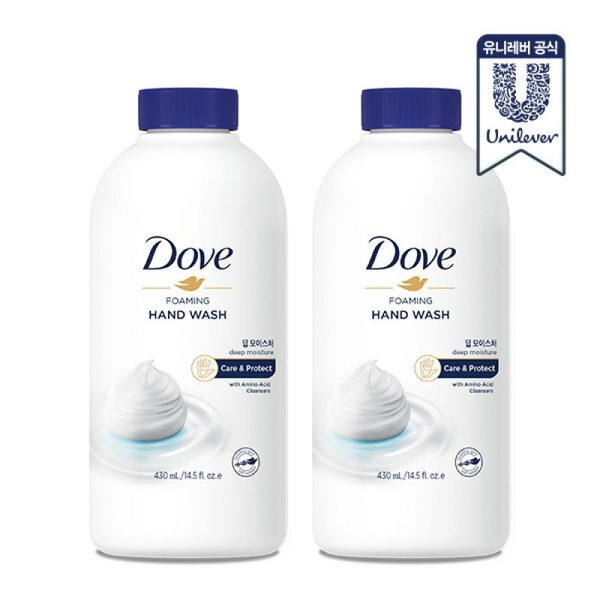 Dove Foaming Hand Wash Deep Nourishing Refill 430ml x 2
