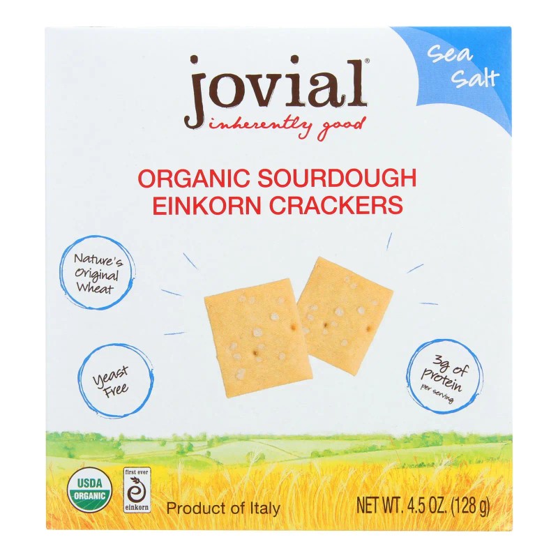 UD_Jovial Sourdough Einkorn Crackers Sea Salt Flavored Grain Snacks Case