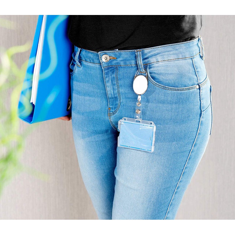 General Office ID Card Holder with Strap: Set of 50