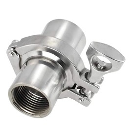 Beduan 1.5" Tri Clamp to 1/2" Tube OD Weld Ferrule Stainless Steel Sanitary Pipe Fittings with Tri clover Clamp and Silicone Gasket