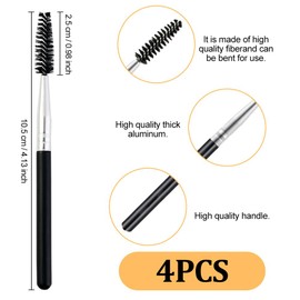 WOLMIK Eyelash Brush - 4 PCS Eyebrow Brush, Eyelash Comb, Portable Eye Brush, for Eyelash Extension and Lifting Eyebrow, Reusable