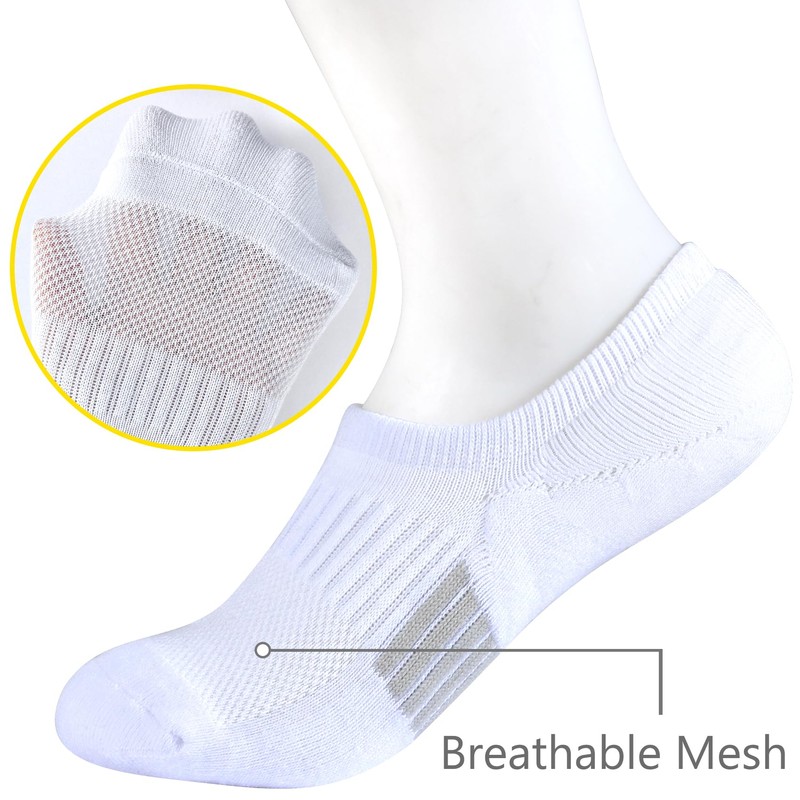 LO SHOKIM No Show Socks Womens Cushioned Athletic Ankle Socks