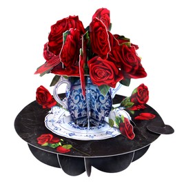 SANTORO Pirouette, 3D Pop Up Greeting Card - Roses - For Her, For Mum, Birthday, Mothers Day, Valentine's Day | Flowers, Bouquet, Red Roses, Blooms