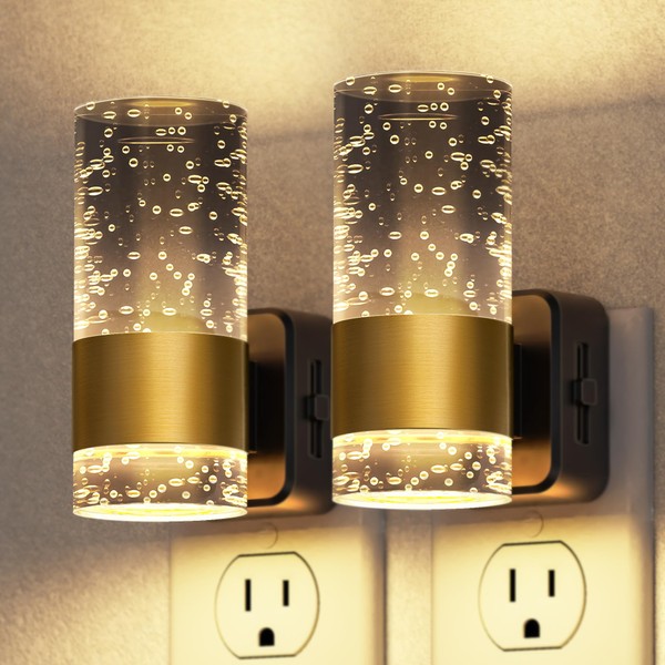 Briignite Night Light, 2 Pack Dimmable Night Lights Plug into