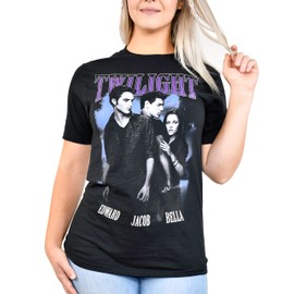 Twilight Edward Bella and Jacob Mens Adult T-Shirt(XXL, Black)