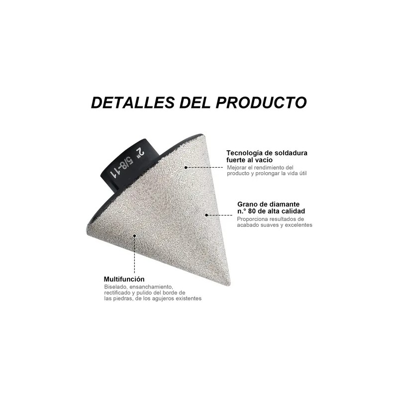 Broca Biselada De Diamante 2pulgadas Cerámica Granito 58-11