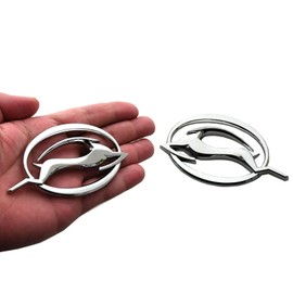 Pair New Impala Left Right Side Pillar Emblem 3D Badge Nameplate Replacement for Impala 10253595 (Chrome)