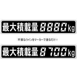 Max Load Capacity Sticker Digital 4 Digit 220x40mm Fill Numbers to Display All Load Capacity Max Capacity Labels Truck