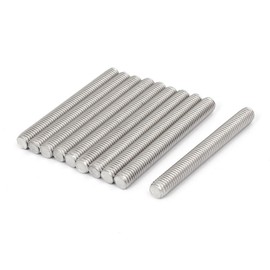 PENCK 10 Pcs Threaded Studs M8 x 70mm Fully Threaded Bolts 1.25mm Pitch 304 Stainless Steel Threaded Rods Bar Studs