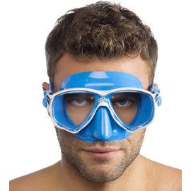 Cressi Marea Mask - Diving and Snorkelling Mask, Blue/White, One Size, Unisex Adult