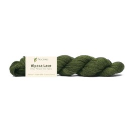 PASCUALI Alpaca Lace 100% Alpaca Wool Knitting Wool for Knitting and Crocheting, Set: 3 Strands - 150 g, Colour: Olive 37