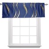 MYRU 1 Panel Foil Print Navy and Gold Curtain Valance