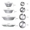 Ciathelife Stainless Steel Tableware Plates, Bowls, Cutlery, Dinnerware Set, Bowls
